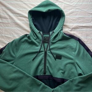 Abercrombie & Fitch Green and Navy Zip-Up Sweater